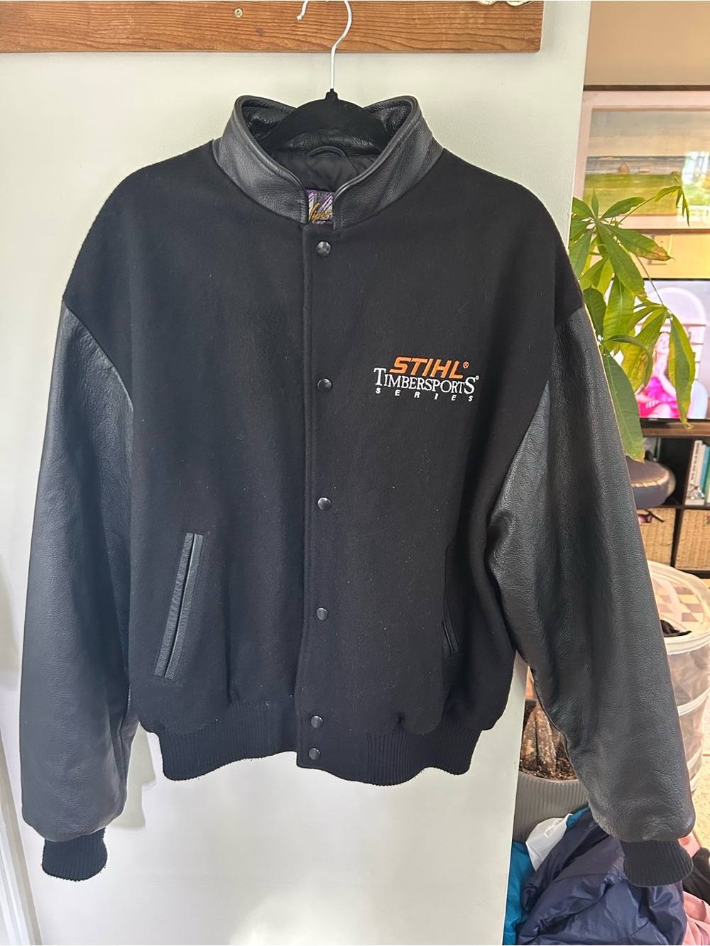 Rare Vintage Stihl Timbersports Chainsaw Varsity Letterman Jacket - Size XL